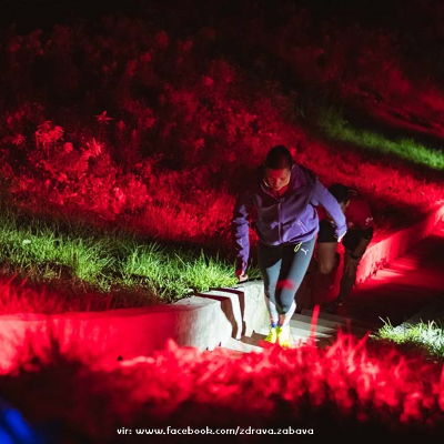 9. Night stairs run on Kalvarija hill